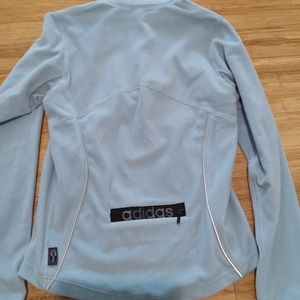 Adidas ice blue 💙 fleece 1/2 zip pullover